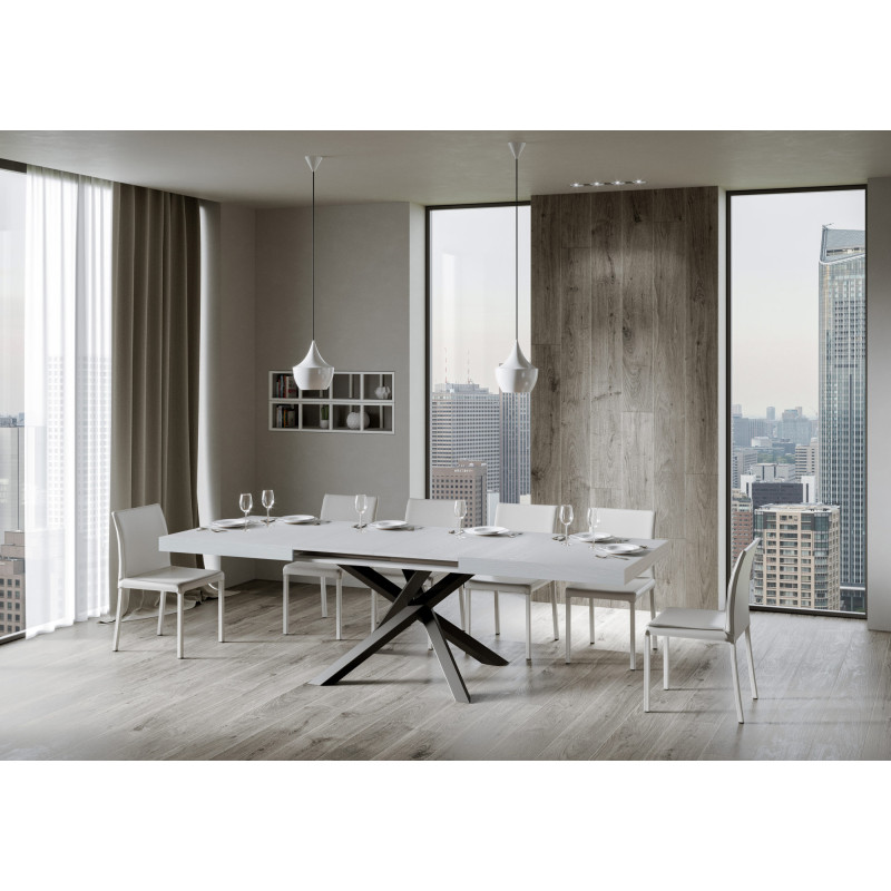 Tavolo allungabile 200/460x90 cm Volantis telaio Antracite