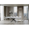 Tavolo allungabile 200/460x90 cm Volantis telaio Antracite