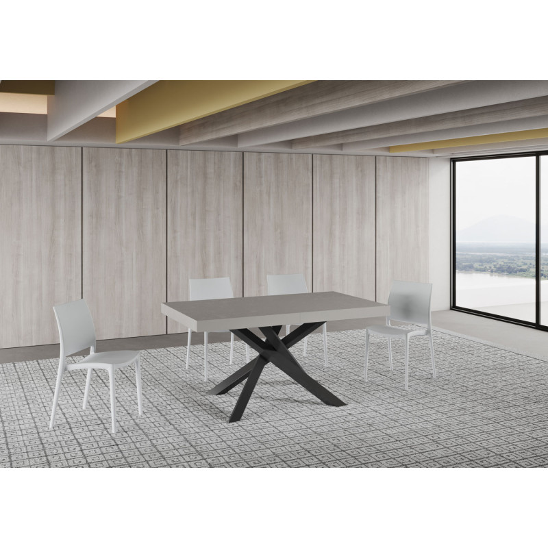Tavolo allungabile 160/420x90 cm Volantis Premium telaio Antracite