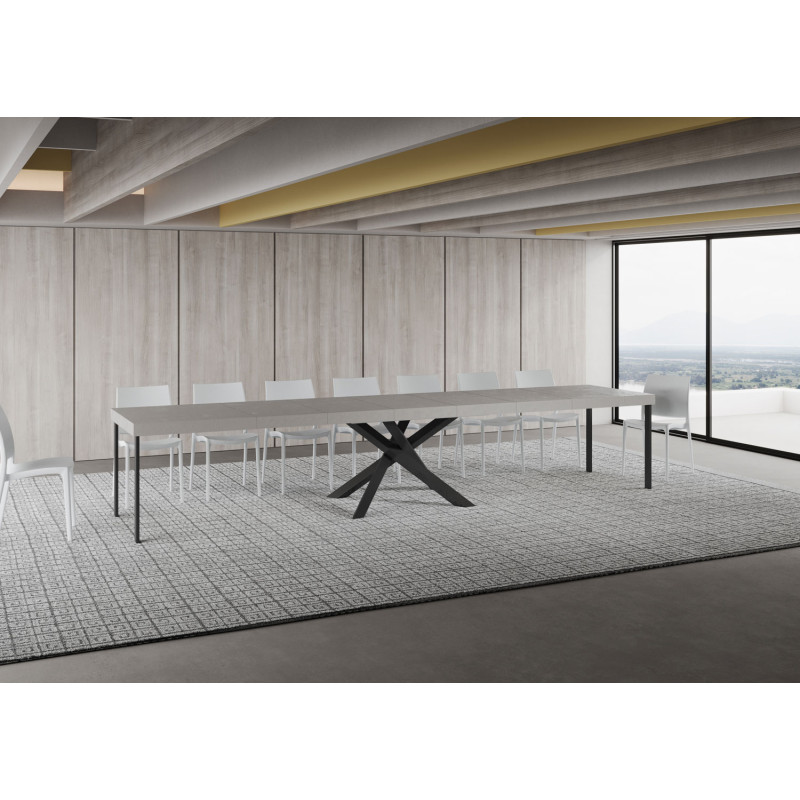 Tavolo allungabile 160/420x90 cm Volantis Premium telaio Antracite