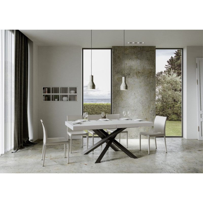 Tavolo allungabile 180/440x90 cm Volantis Premium telaio Antracite