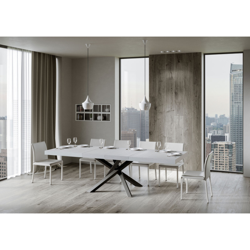 Tavolo allungabile 180/440x90 cm Volantis Premium telaio Antracite