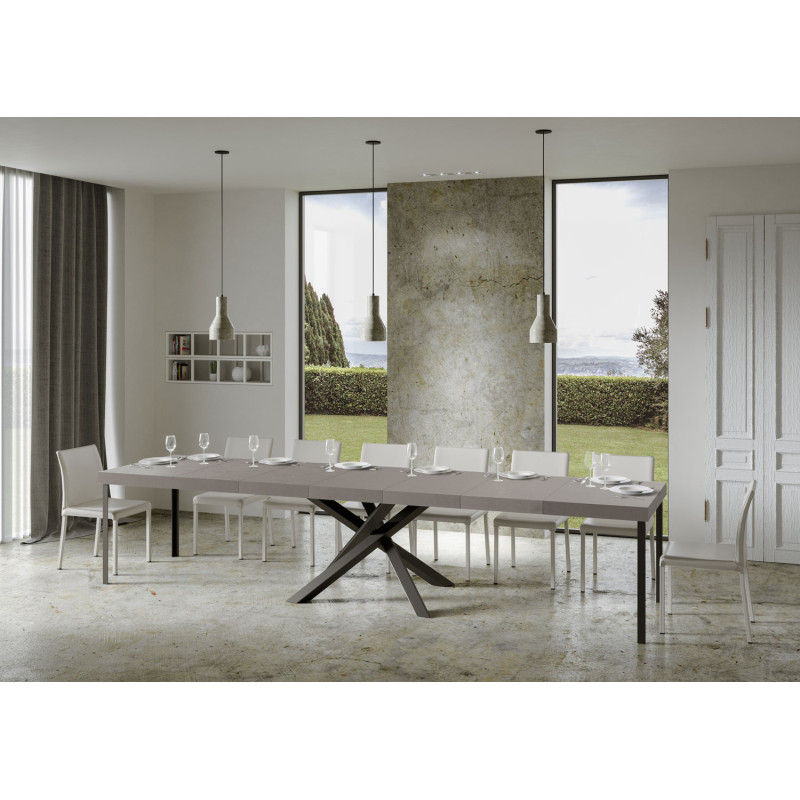 Tavolo allungabile 180/440x90 cm Volantis Premium telaio Antracite