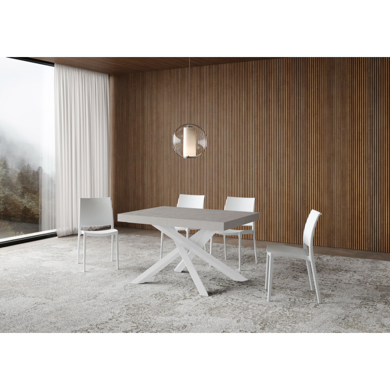 Tavolo allungabile 120/224x90 cm Volantis telaio Bianche