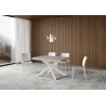 Tavolo allungabile 120/224x90 cm Volantis telaio Bianche