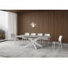 Tavolo allungabile 120/224x90 cm Volantis telaio Bianche