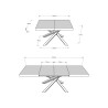 Tavolo allungabile 130/234x90 cm Volantis telaio Bianche