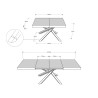 Tavolo allungabile 140/244x90 cm Volantis telaio Bianche