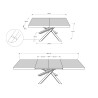 Tavolo allungabile 160/264x90 cm Volantis telaio Bianche