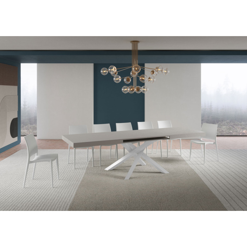 Tavolo allungabile 180/284x90 cm Volantis telaio Bianche