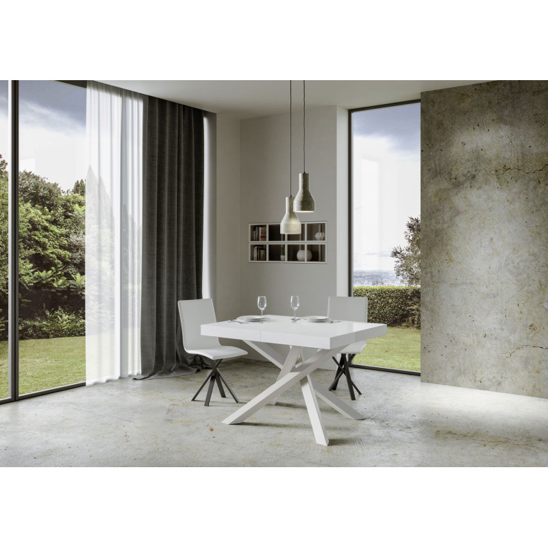 Tavolo allungabile 120/380x90 cm Volantis telaio Bianche