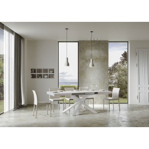 Zoom Tavolo allungabile 130/390x90 cm Volantis telaio Bianche