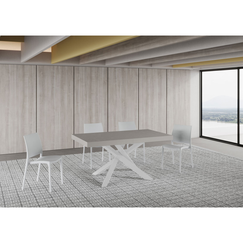 Tavolo allungabile 160/420x90 cm Volantis telaio Bianche