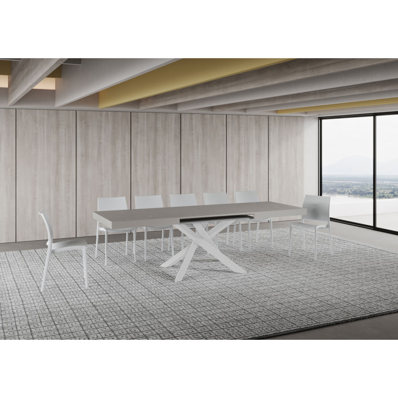Tavolo allungabile 160/420x90 cm Volantis telaio Bianche