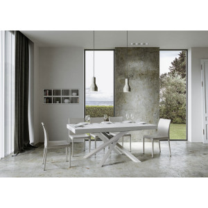 Tavolo allungabile 180/440x90 cm Volantis telaio Bianche