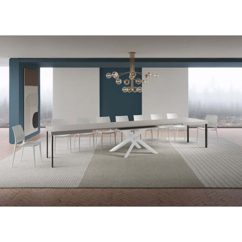 Tavolo allungabile 200/460x90 cm Volantis telaio Bianche