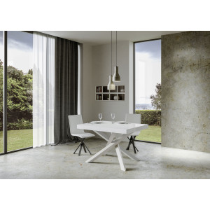 Tavolo allungabile 120/224x90 cm Volantis Premium telaio Bianche