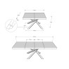 Tavolo allungabile 120/224x90 cm Volantis Premium telaio Bianche