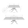 Tavolo allungabile 180/284x90 cm Volantis Premium telaio Bianche