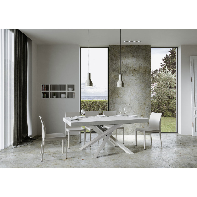 Tavolo allungabile 200/304x90 cm Volantis Premium telaio Bianche