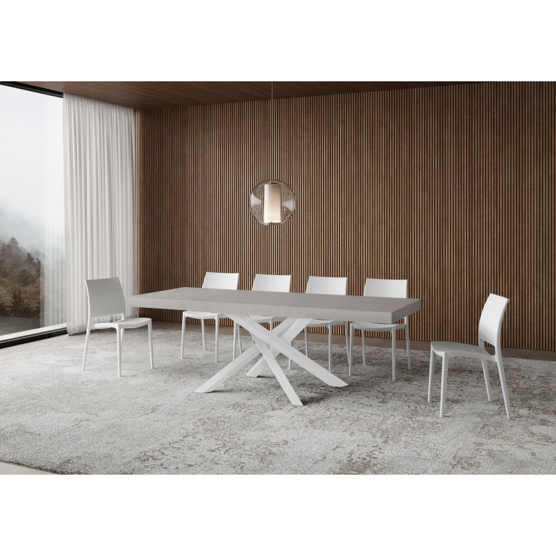 Tavolo allungabile 120/380x90 cm Volantis Premium telaio Bianche