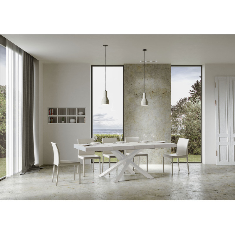 Tavolo allungabile 140/400x90 cm Volantis Premium telaio Bianche