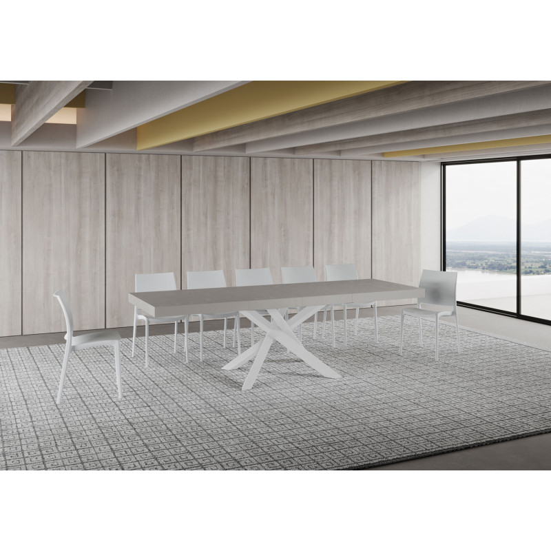 Tavolo allungabile 160/420x90 cm Volantis Premium telaio Bianche