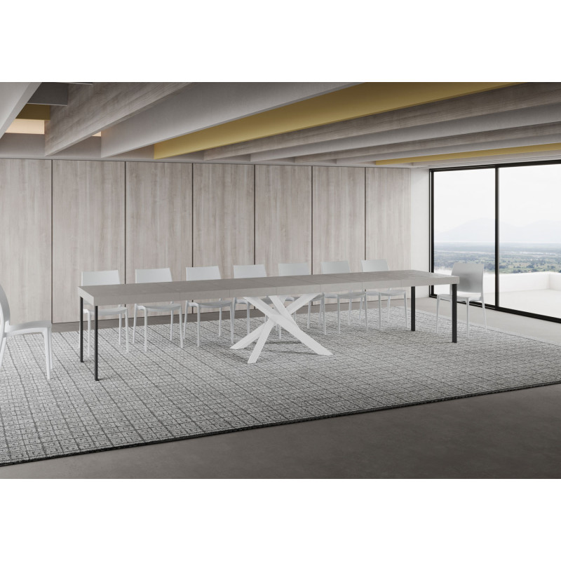 Tavolo allungabile 160/420x90 cm Volantis Premium telaio Bianche