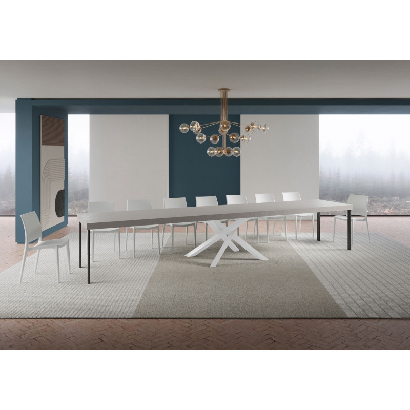 Tavolo allungabile 200/460x90 cm Volantis Premium telaio Bianche