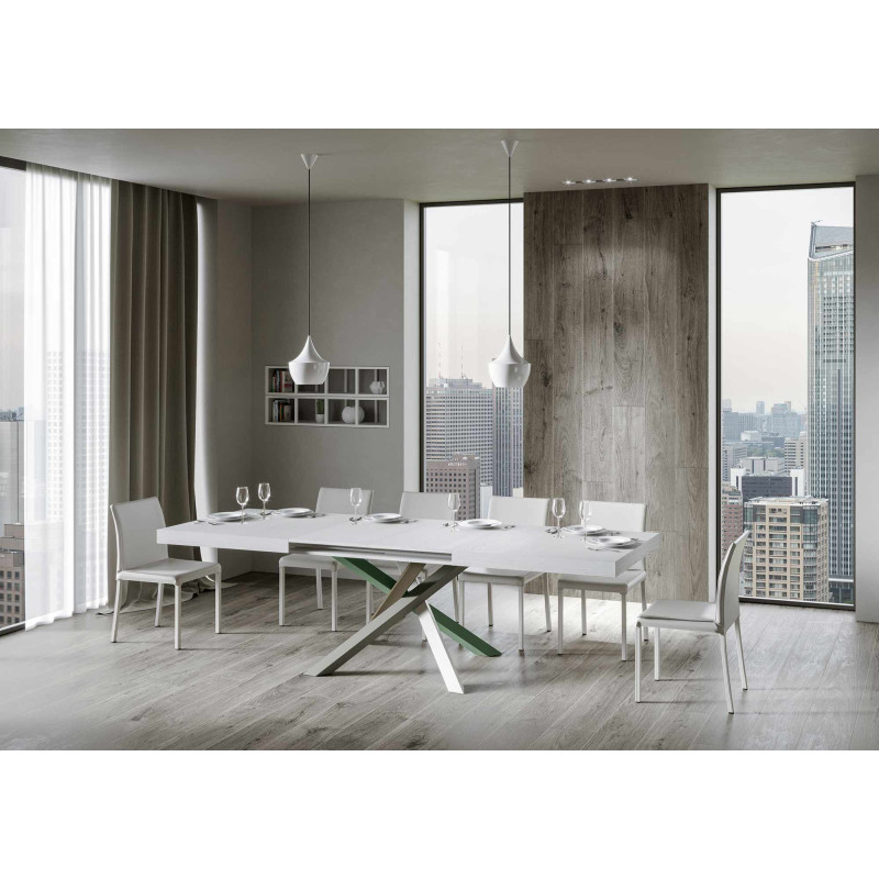 Tavolo allungabile 120/380x90 cm Volantis telaio Multicolore 4/A