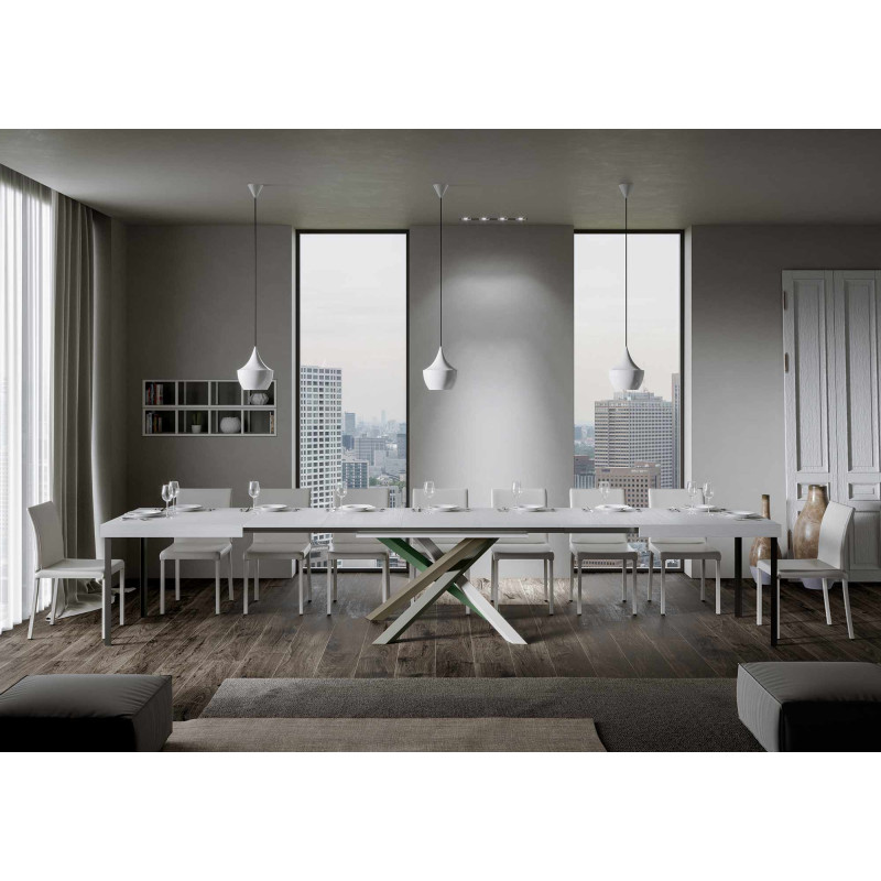 Tavolo allungabile 120/380x90 cm Volantis telaio Multicolore 4/A
