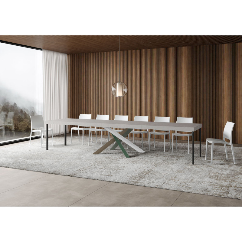 Tavolo allungabile 120/380x90 cm Volantis Premium telaio Multicolore 4/A