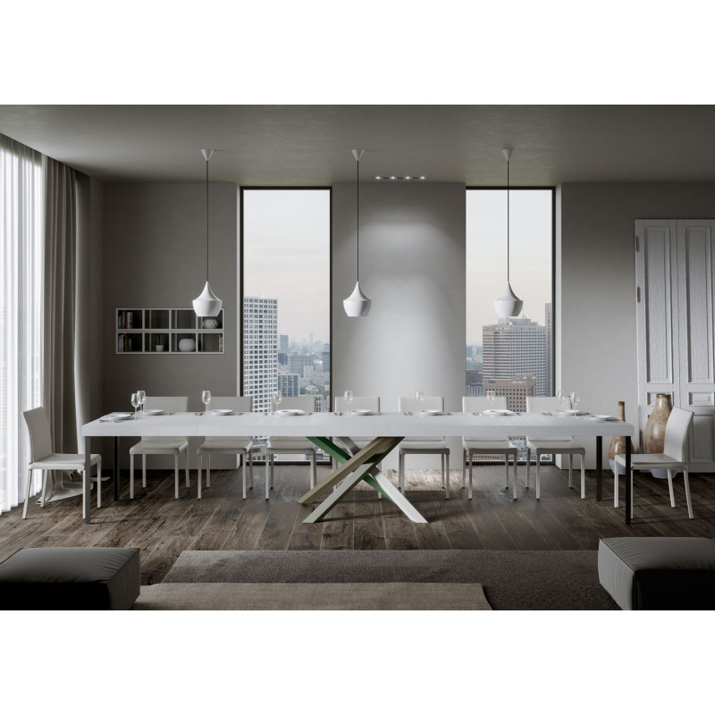 Tavolo allungabile 130/390x90 cm Volantis Premium telaio Multicolore 4/A