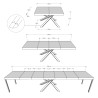 Tavolo allungabile 130/390x90 cm Volantis Premium telaio Multicolore 4/A
