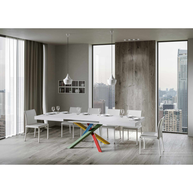 Tavolo allungabile 200/304x90 cm Volantis telaio Multicolore 4/B
