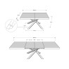 Tavolo allungabile 200/304x90 cm Volantis telaio Multicolore 4/B