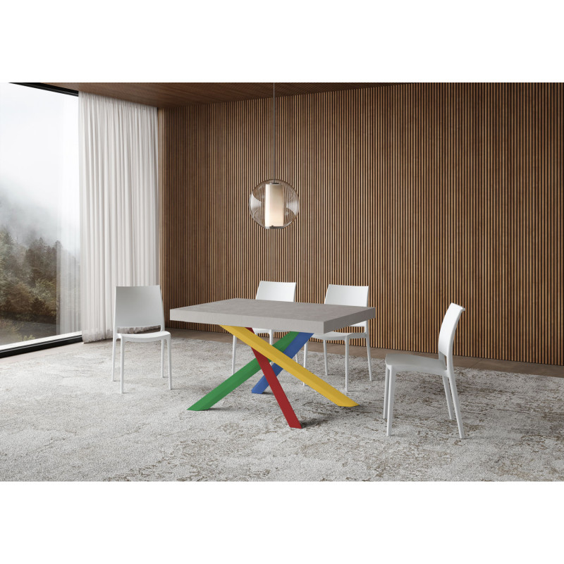 Tavolo allungabile 120/380x90 cm Volantis telaio Multicolore 4/B