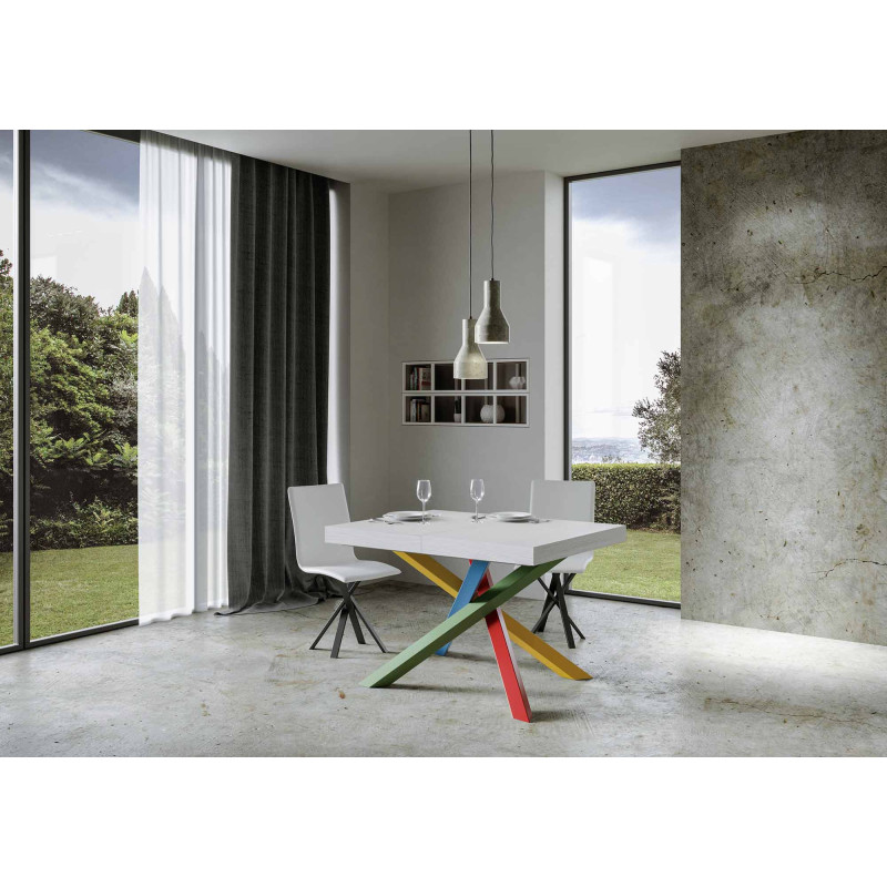 Tavolo allungabile 140/400x90 cm Volantis telaio Multicolore 4/B