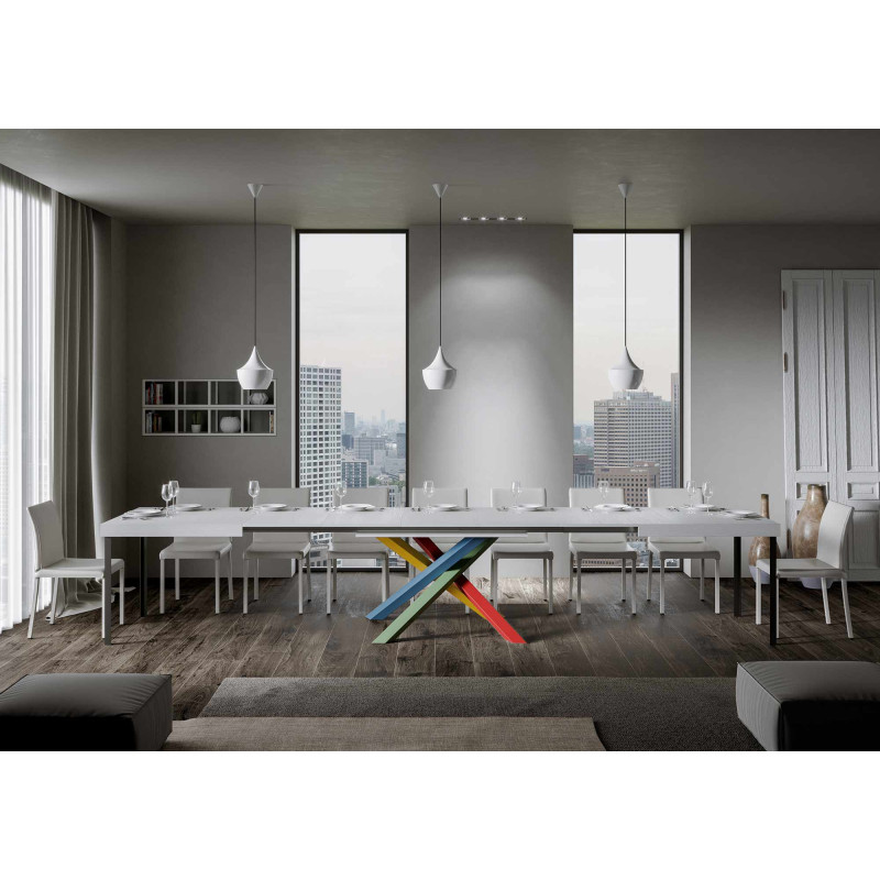 Tavolo allungabile 200/460x90 cm Volantis telaio Multicolore 4/B
