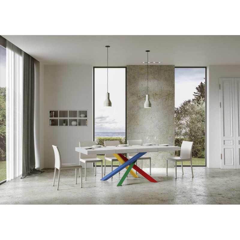 Tavolo allungabile 130/390x90 cm Volantis Premium telaio Multicolore 4/B