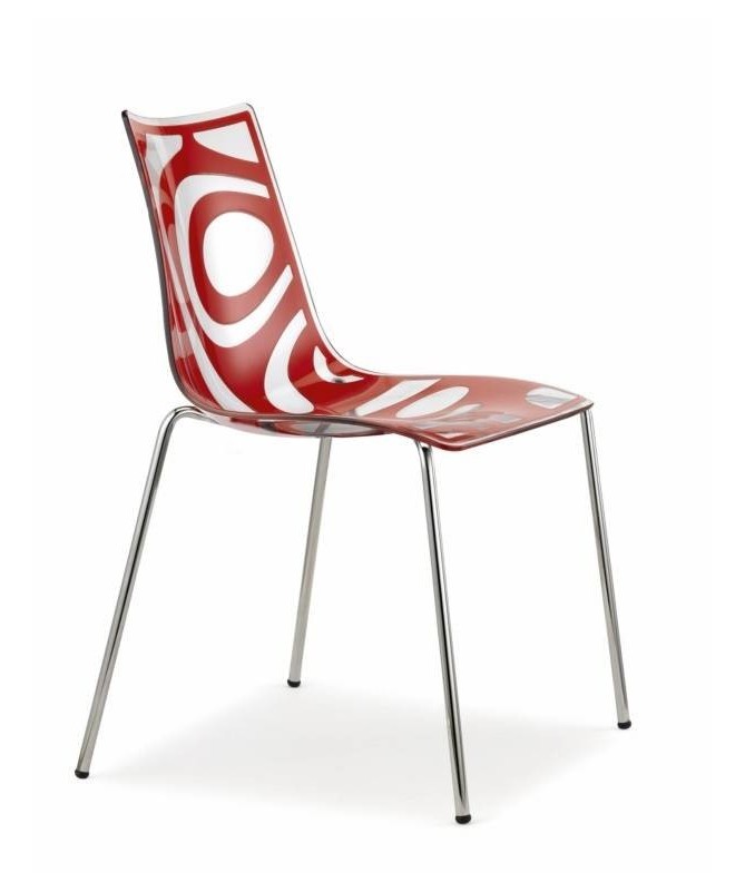 Sedia in tecnopolimero stampato Wave Made in Italy - set da 4