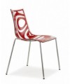 Sedia in tecnopolimero stampato Wave Made in Italy - set da 4