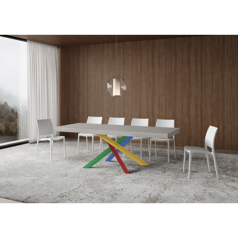 Tavolo allungabile 140/400x90 cm Volantis Premium telaio Multicolore 4/B