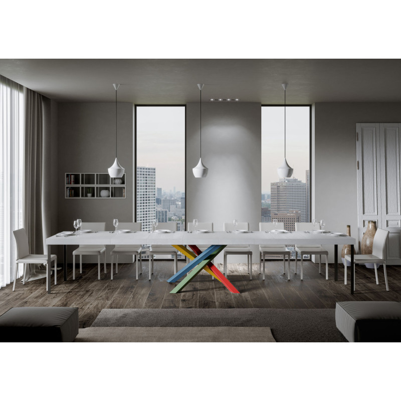 Tavolo allungabile 160/420x90 cm Volantis Premium telaio Multicolore 4/B