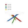 Tavolo allungabile 180/440x90 cm Volantis Premium telaio Multicolore 4/B