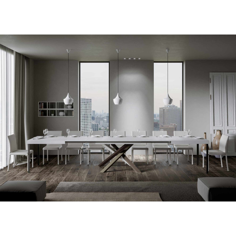 Tavolo allungabile 120/380x90 cm Volantis telaio Multicolore 4/C