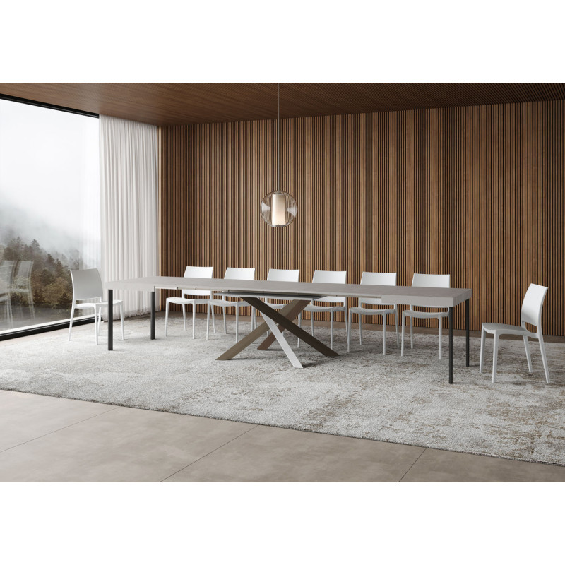 Tavolo allungabile 140/400x90 cm Volantis telaio Multicolore 4/C