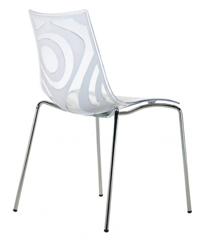 Sedia in tecnopolimero stampato Wave Made in Italy - set da 4