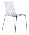 Sedia in tecnopolimero stampato Wave Made in Italy - set da 4