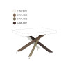 Tavolo allungabile 180/440x90 cm Volantis Premium telaio Multicolore 4/C